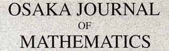 OSAKA JOURNAL OF MATHEMATICS