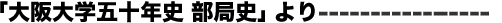 大阪大学五十年史　部局史より